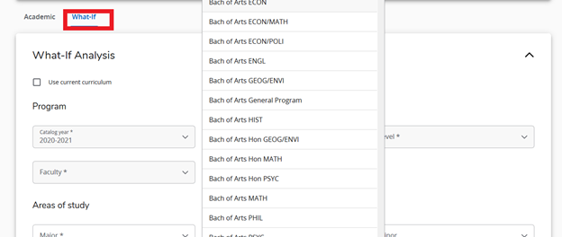 Program Plan What-if Analysis