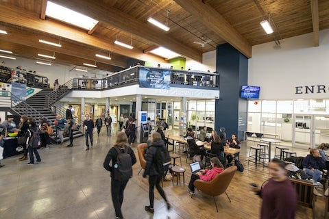 Student Street inside Old Main building